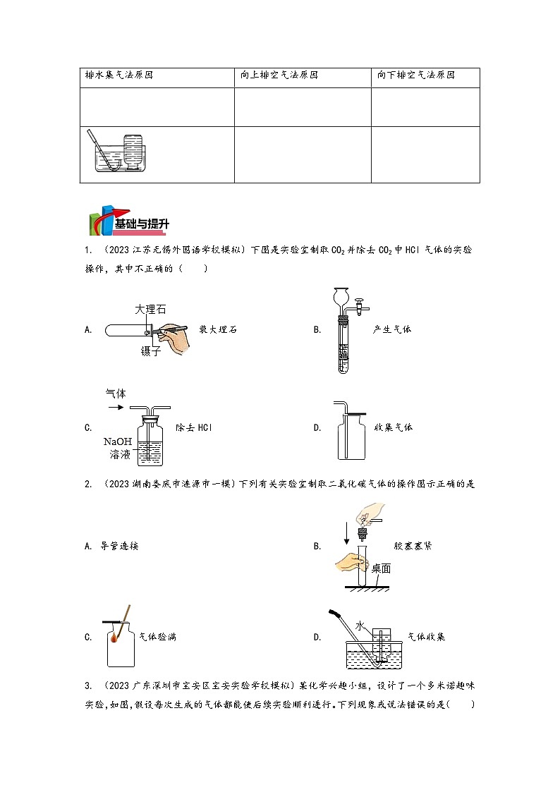 沪教版九年级化学同步讲义第07二氧化碳的制法(学生版+解析)第3页