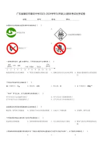 广东省肇庆市肇庆中学2023-2024学年九年级(上)期末考试化学试卷(含解析)