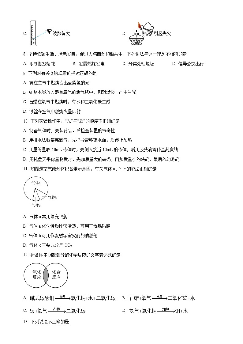 广东省湛江市廉江市良垌中学2023-2024学年九年级上学期10月月考化学试题(原卷版)-A4第2页