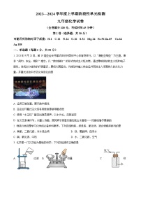 山东省临沂市蒙阴第三中学2023-2024学年九年级上学期12月月考化学试题(原卷版)-A4