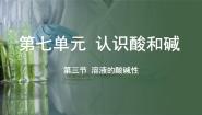 初中化学鲁教版（2024）九年级下册（2024）第三节 溶液的酸碱性背景图课件ppt