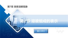 沪教版（2024）九年级下册（2024）第7章 探索溶解现象第2节 溶液组成的表示优质课件ppt