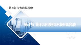 初中化学沪教版（2024）九年级下册（2024）第3节 饱和溶液和不饱和溶液完美版课件ppt