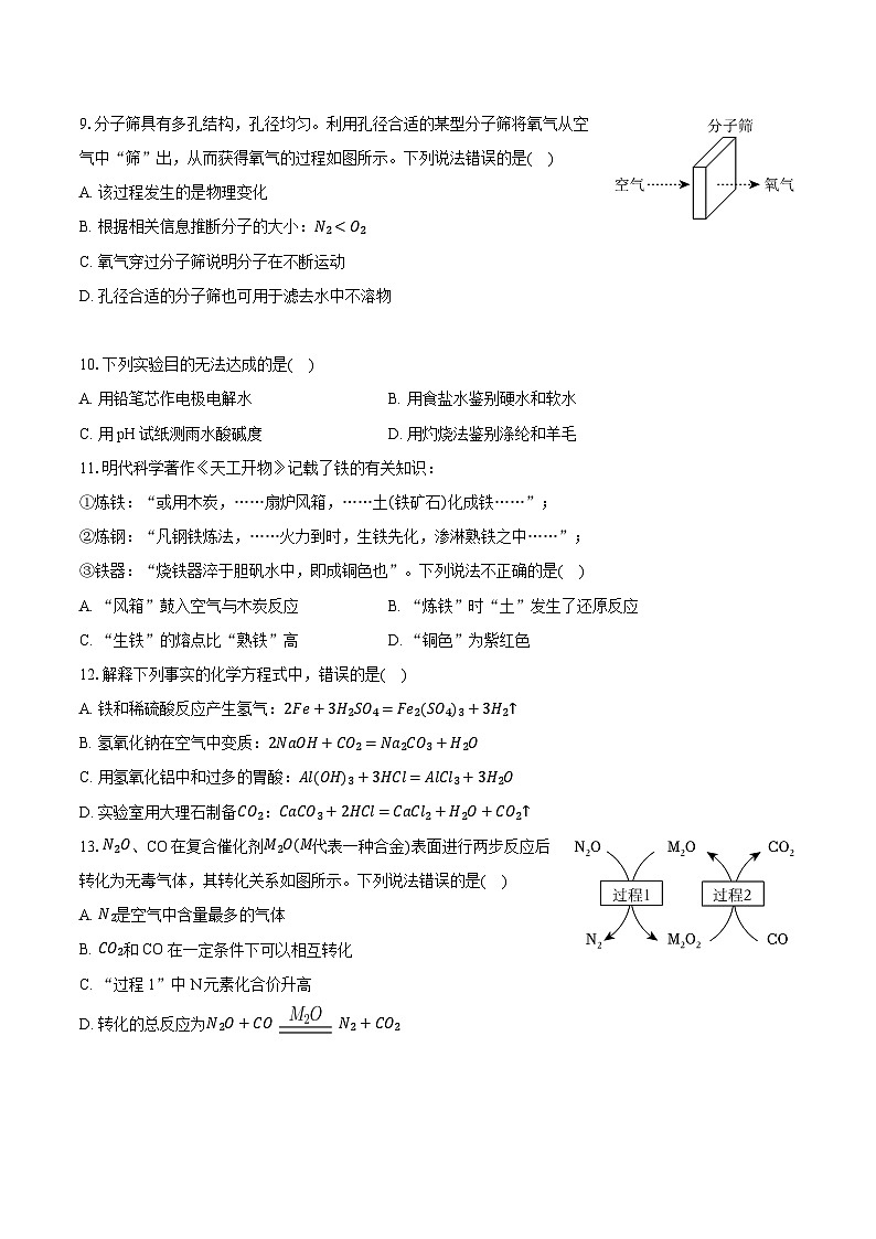 2024年四川省攀枝花市中考化学试卷(含详细答案解析)第2页
