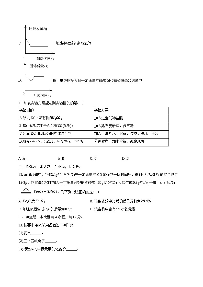 2024年黑龙江省绥化市中考化学试卷(含详细答案解析)第3页