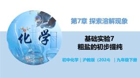 初中化学沪教版（2024）九年级下册（2024）基础实验7 粗盐的初步提纯获奖教学ppt课件