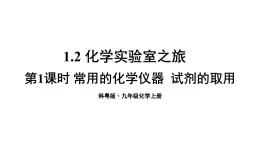 初中化学新科粤版九年级上册1.2第1课时 常用的化学仪器  试剂的取用教学课件2024秋