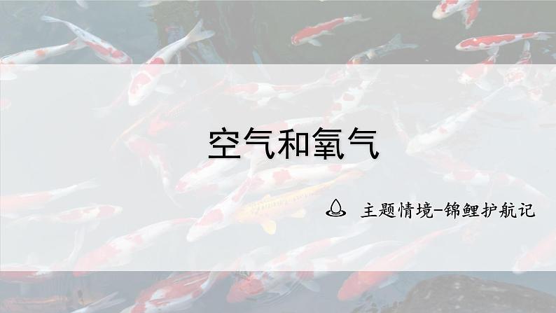 2025年中考化学一轮复习备考大单元复习 课件01: 空气和氧气 主题情境-锦鲤护航记第1页