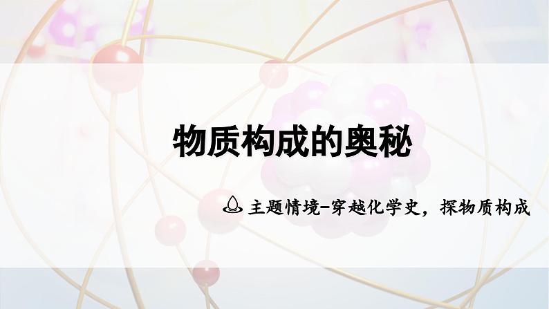 2025年中考化学一轮复习备考大单元复习 课件02: 物质构成的奥秘-主题情境-穿越化学史,探物质构成第1页