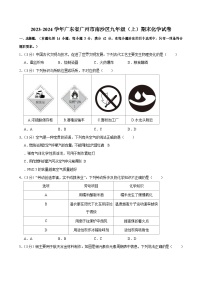 2023-2024学年广东省广州市南沙区九年级（上）期末化学试卷（含答案）