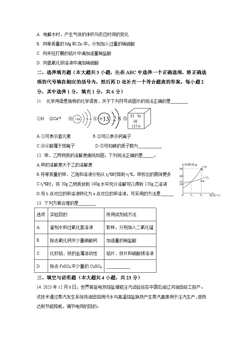 丰城中学2024—2025上学期初三第三次阶段测试化学试卷第3页