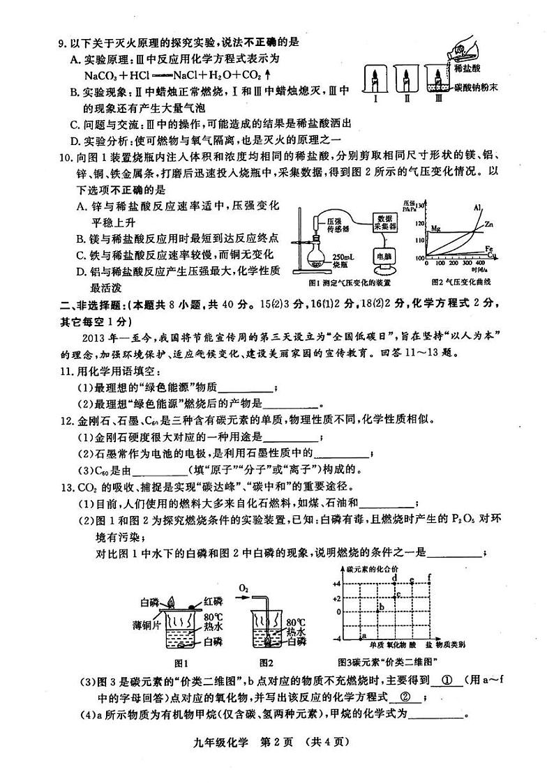 吉林省长春市绿园区2024-2025学年九年级上学期期末考试化学试题第2页