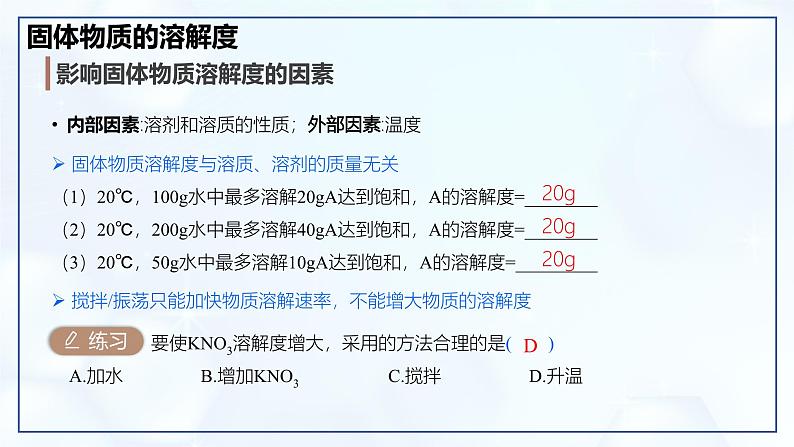9.2 溶解度(第2课时)-初中化学九年级下册同步教学课件(人教版2024)第7页