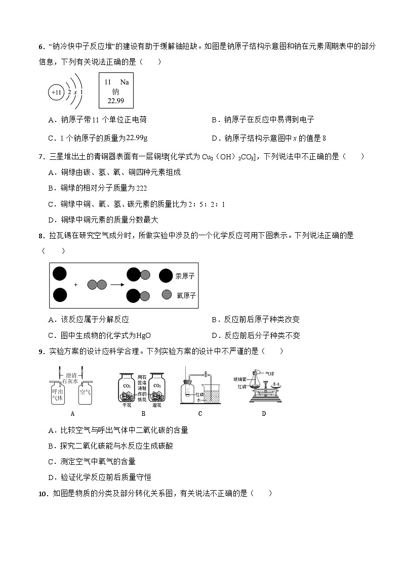 山西省晋中市2024年九年级上学期期末化学试卷含答案第2页