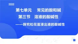 鲁教版初中化学九年级下册第七单元第三节《溶液的酸碱性》课件