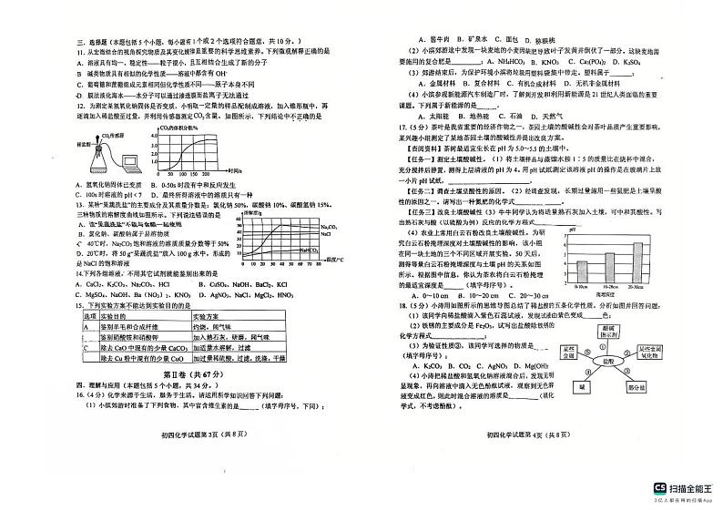 山东省烟台莱阳市2024-2025学年九年级(五四制)上学期期末考试化学试题第2页