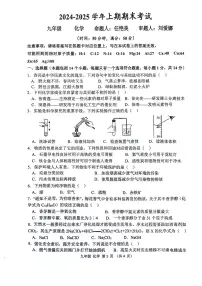 河南省实验中学2024-2025学年九年级上学期期末考试化学试卷及答案