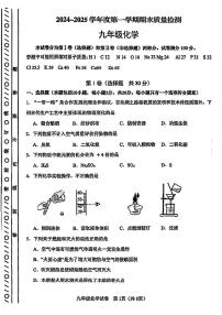 天津市河东区2024-2025学年九年级上学期期末化学试题（原卷版+解析版）