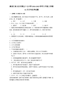 黑龙江省大庆市第五十七中学2024-2025学年八年级上学期12月月考 化学试题（含解析）