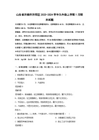 2023~2024学年山东省济南市济阳区九年级上1月期末化学试卷（解析版）
