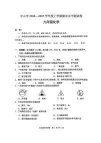 广东省中山市2024-2025学年九年级上学期期末水平测试化学试卷