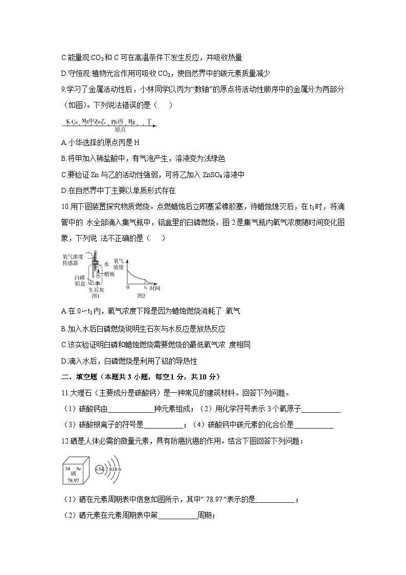 2024~2025学年吉林省吉林市永吉县九年级上学期期末考试化学试卷第2页