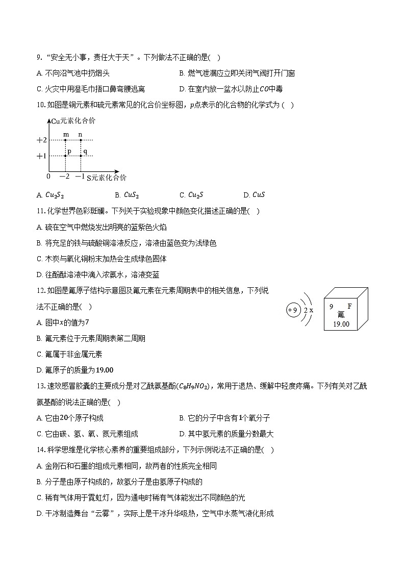 重庆市巴南区2024-2025学年九年级(上)期末化学试卷第2页