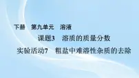 初中化学人教版（2024）九年级下册（2024）实验活动7 粗盐中难溶性杂质的去除图片ppt课件
