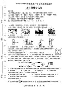 安徽省六安市舒城县2024-2025学年九年级上学期期末考试化学试题