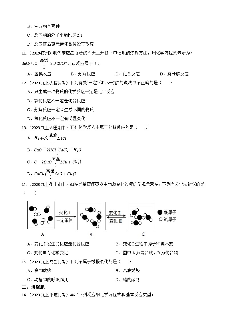 化學(xué)基礎(chǔ)知識——反應(yīng)類型的判定(學(xué)生版)第3頁