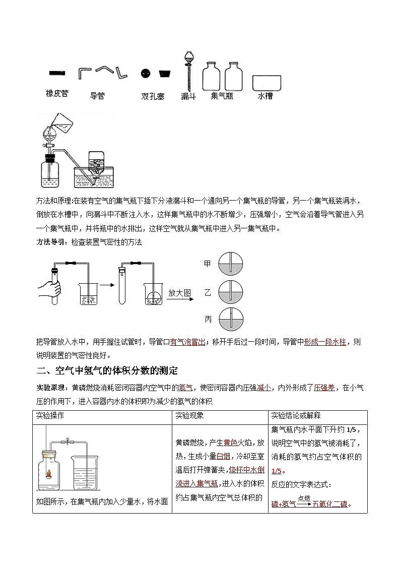 九年级初中化学上册同步讲义(新沪教版)2.1空气的组成(教师版)第2页