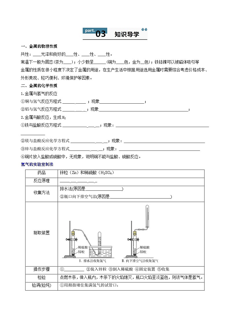 九年级初中化学上册同步讲义(新沪教版)6.2金属的性质和应用(学生版)第2页