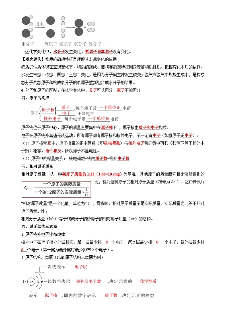 九年级初中化学上册同步讲义(新沪教版)3.4第3章物质构成的奥秘整理与归纳(教师版)第3页