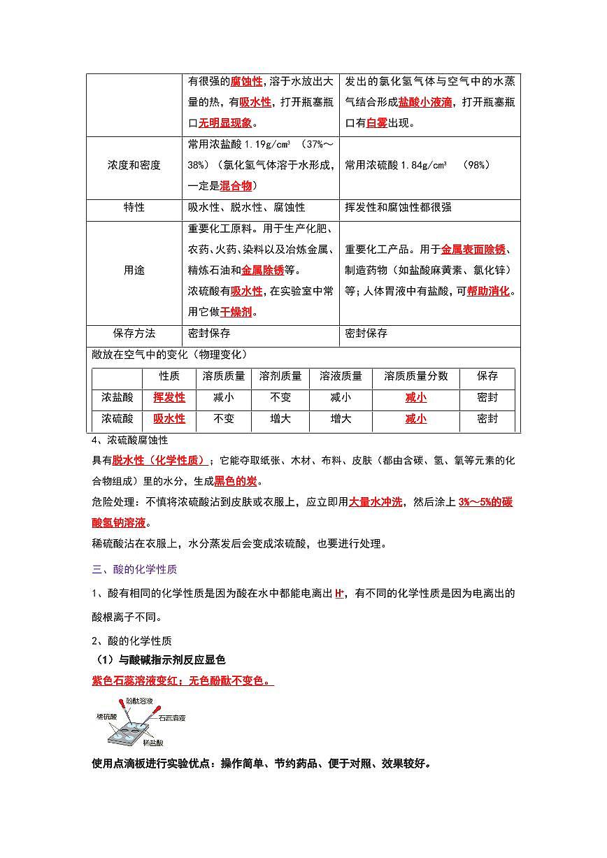 10.1 常见的酸和碱(考点解读)(教师版) 2023-2024学年九年级化学下册同步考点解读与专题训练(人教版)第2页