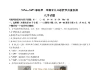 2024～2025学年山东省德州市宁津县九年级上期末考试化学试卷(含答案)
