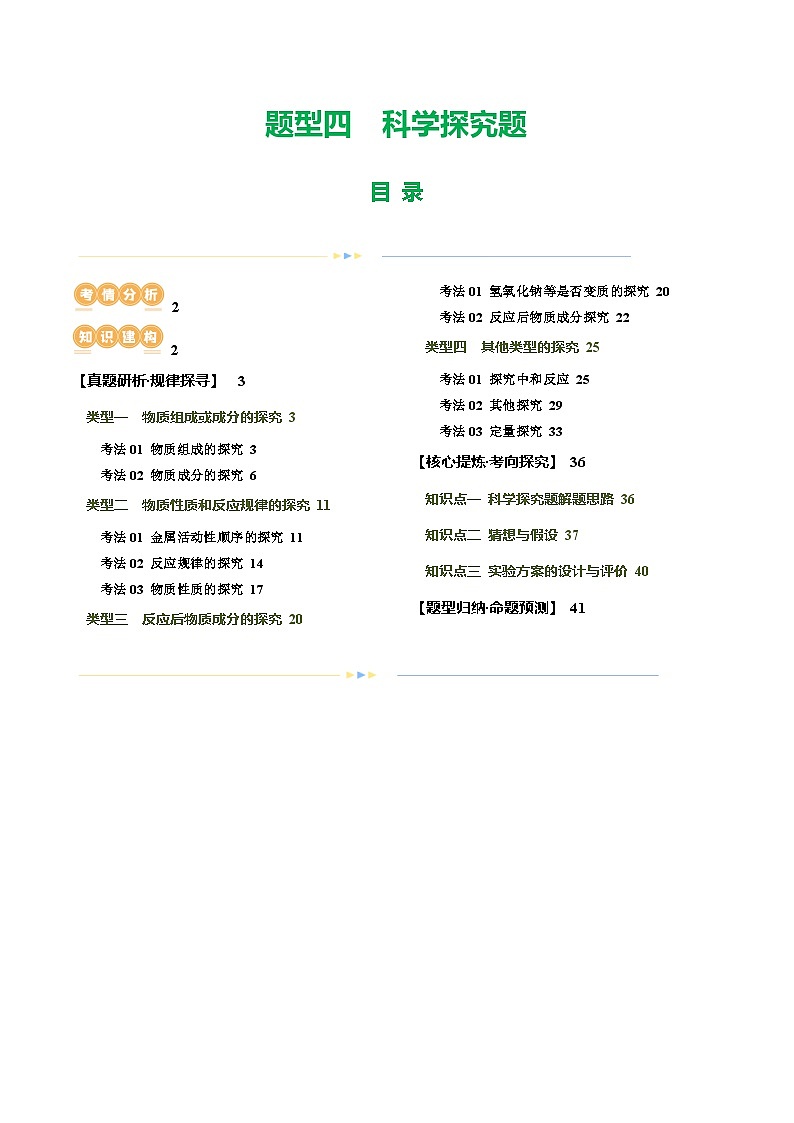 中考化学二轮复习讲练测题型四 实验探究题(讲练)(解析版)第1页