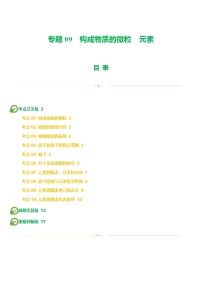 中考化学一轮复习专题09 构成物质的微粒 元素（练习）（2份，原卷版+解析版）