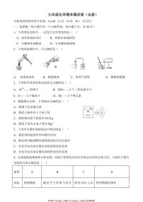 2024～2025学年河北省邯郸市经济开发区九年级上期末测试化学试卷(含答案)