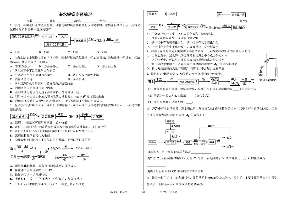 海水提镁第1页
