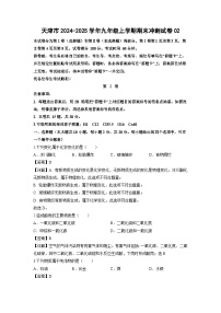 天津市2024-2025学年九年级(上)期末冲刺02化学试卷(解析版)