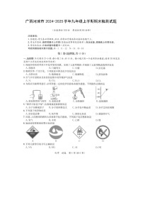 广西河池市2024-2025学年九年级(上)期末检测（扫描版）化学试卷