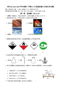 硚口区2024-2025学年度第一学期12月九年级化学试题（word版含答案）