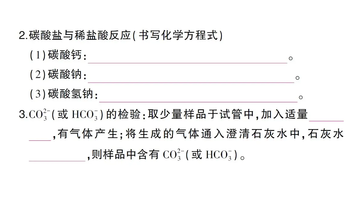 初中化学新人教版九年级下册第十单元课题3 常见的盐考点练习课件2025春第4页