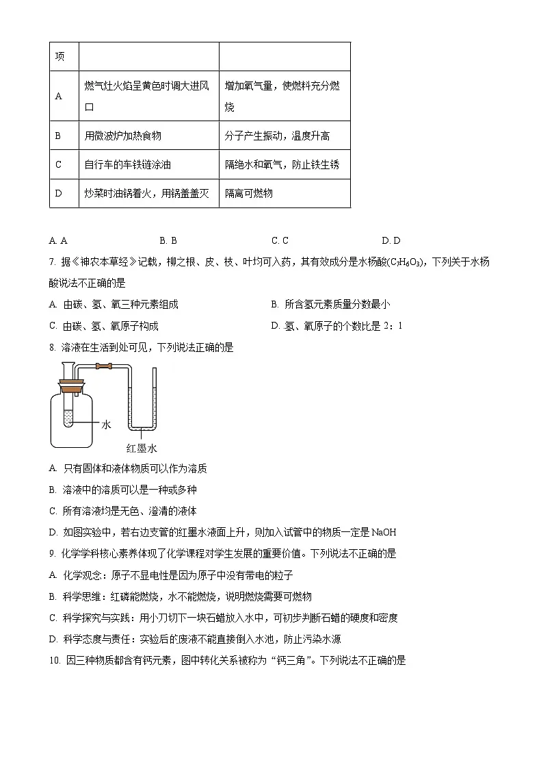 2025年广东省广州市天河区广州中学九年级下学期2月月考化学试题(原卷版+解析版)第3页