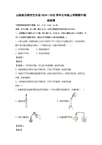 2024~2025学年山西省吕梁市文水县九年级上学期期中测试化学试卷（解析版）