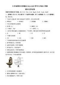 江苏省泰州市姜堰区2024-2025学年九年级上学期期末化学试题（原卷版+解析版）