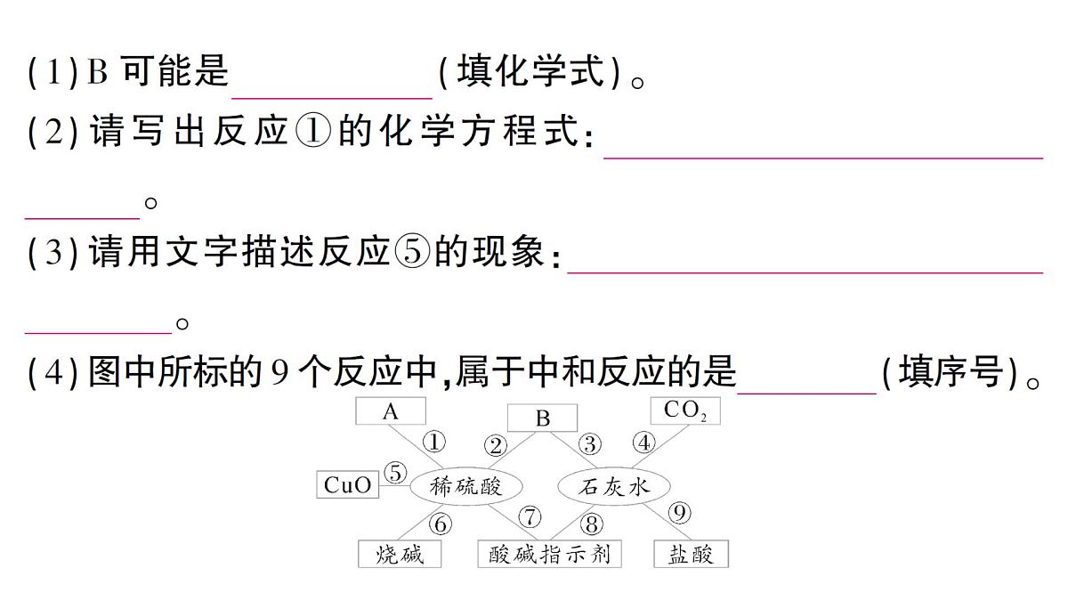 初中化学新科粤版九年级下册8.3 酸和碱反应作业课件2025春第7页