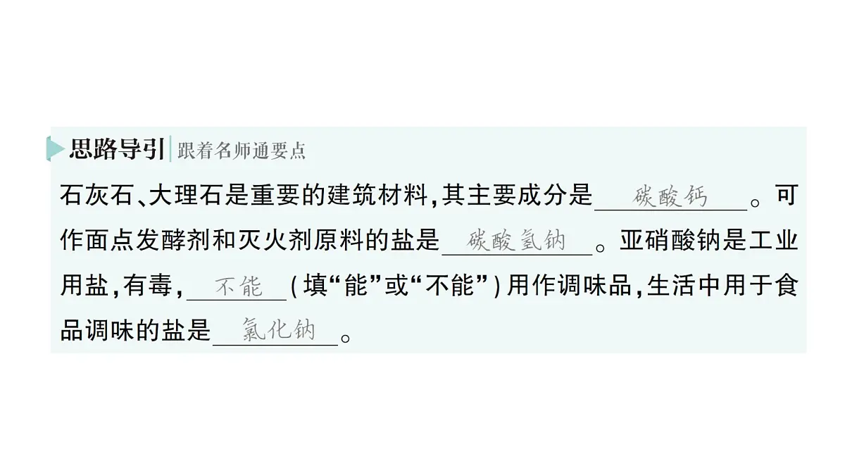 初中化学新科粤版九年级下册8.4 常见的盐作业课件2025春第3页