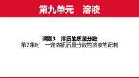 初中化学人教版（2024）九年级下册（2024）溶质的质量分数评课ppt课件