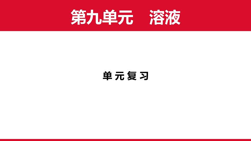 第九單元溶液單元復習課件---2024-2025學年九年級化學人教版（2024）下冊第1頁